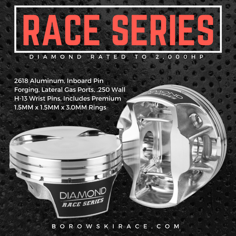 Diamond Race Series LS Pistons - 2,000HP Rated, LS7, Dish