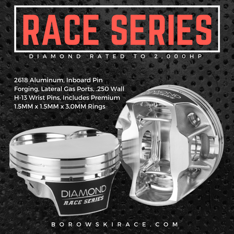 Diamond Race Series LS Pistons - 2,000HP Rated, LS7, Flat Top