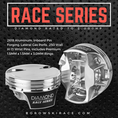 Diamond Race Series LS Pistons - 2,000HP Rated, LS3, Dish