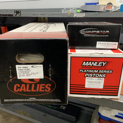 LS Rotating Assembly - Callies Compstar 8-cwt Crank & Rods, Manley 4.030 Flat Tops