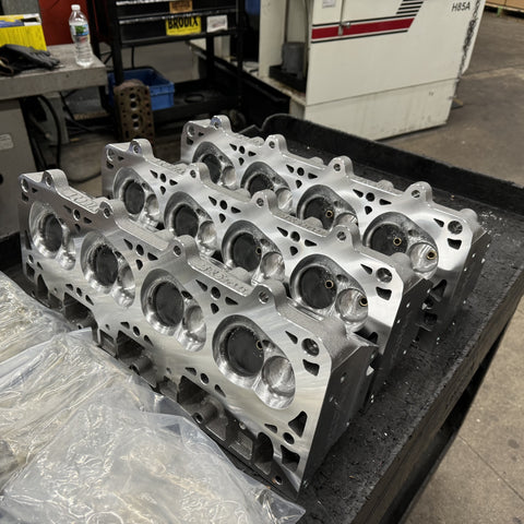 BRE CNC'd Brodix 13.5 Degree Cathedral Port LS Heads for Boost