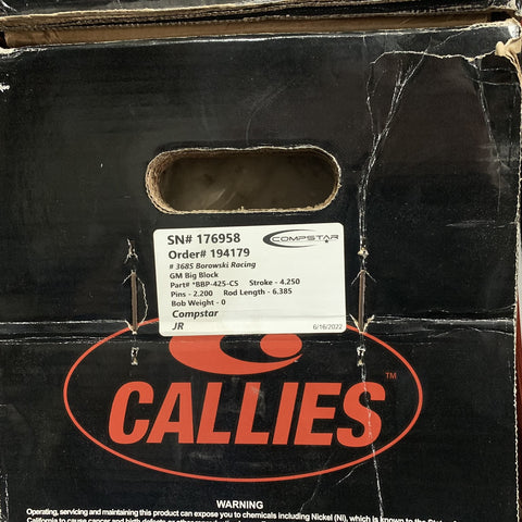 Callies Compstar BBC Crank, 4.250 Inch Stroke